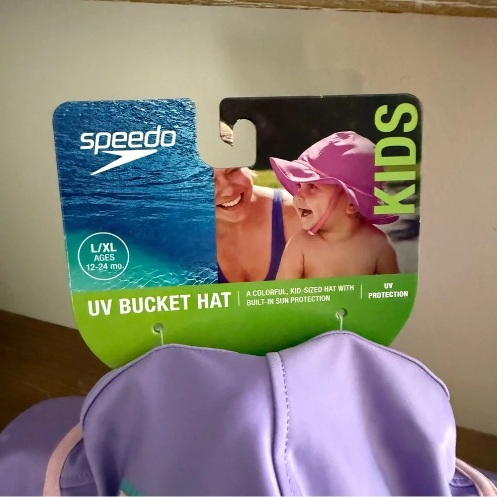 NWT Speedo baby toddler sun bucket hat Size L/XL new purple